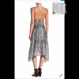 NWT Vanity Room Printed Woven Silk Dress